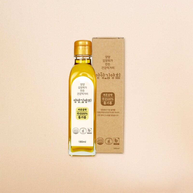 양양김양희들기름,양양더팜 국내산 들기름 저온압착방식 120ml, 180ml, 300ml